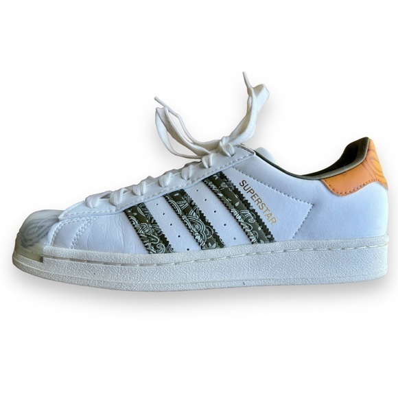 adidas Other - Adidas Originals Superstar Off White Focus Olive Orange Sneaker GX3656 Men’s 7US